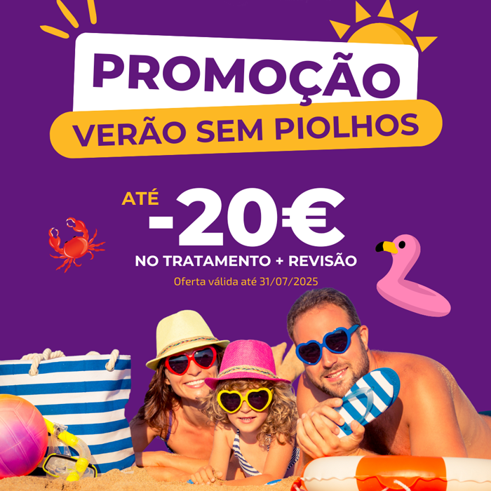 Verão sem piolhos: aproveite a nossa campanha especial. ☀️