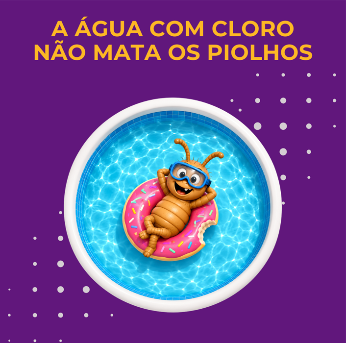 Àgua com Cloro não mata piolhos